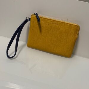 Calvin Klein Mustard Wristlet Clutch